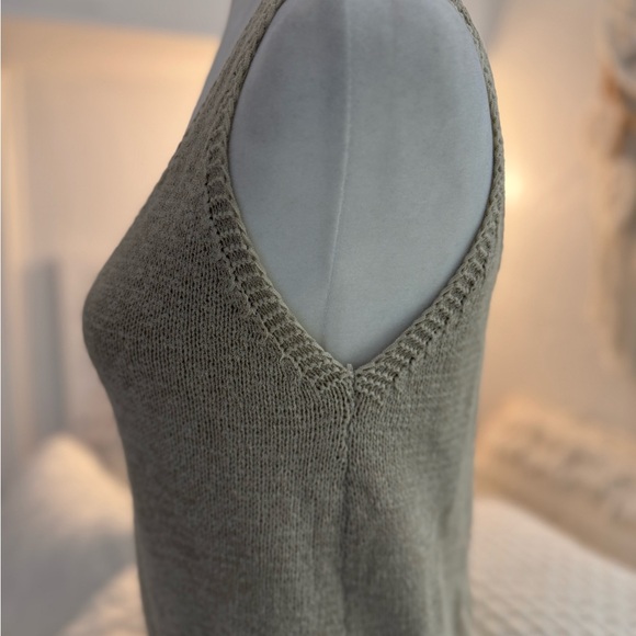Sage V-Neck Sweater  tank in Light Brown - Picture 6 of 8